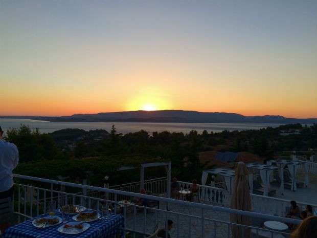 Sunset from Dionysos Village Hotel