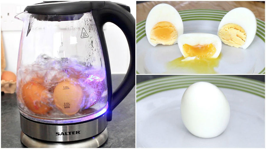boil an egg in hotel kettle